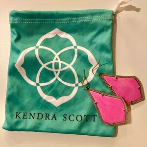 Pink Kendra Scott Drop Earrings